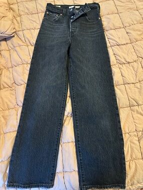 Levi's Women's Straight Leg Jeans in Dark Wash Blue